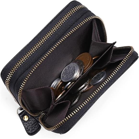 Small Genuine Leather Wallet for Women, RFID Blocking Credit Card - Picture 5 of 7